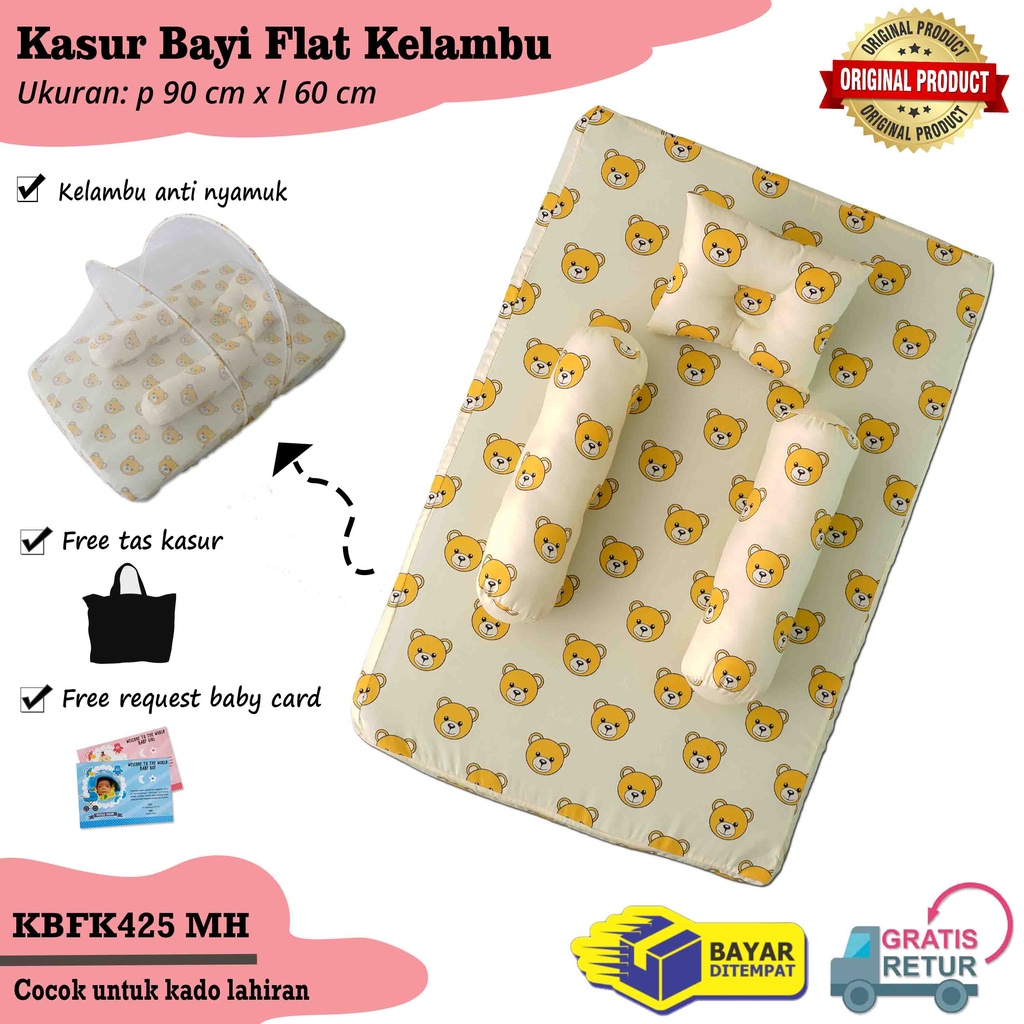 Kasur Bayi Flat Paket Perlengkapan Bayi Baby Gift Set Kado Lahiran Tempat Tidur Baby-KBFK425MH
