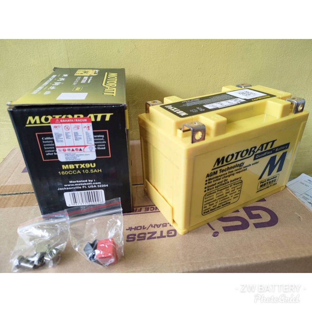 AKI MOTOR KAWASAKI Z800, Z1000, ZX636 MBTX9U MOTOBATT 10.5AH