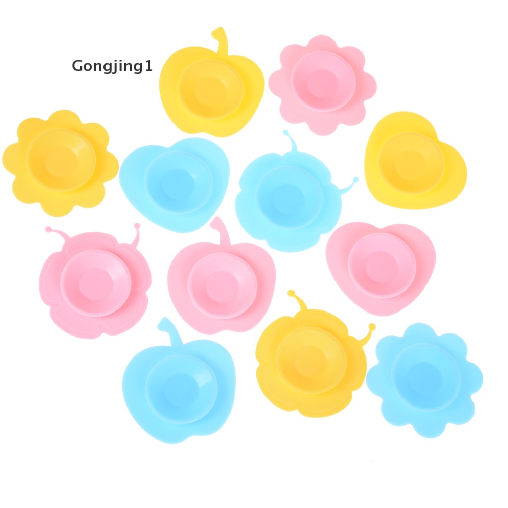 Gongjing1 1pc Pad / Bantalan Suction Cup Silikon Anti slip Untuk Peralatan Makan Bayi / Anak