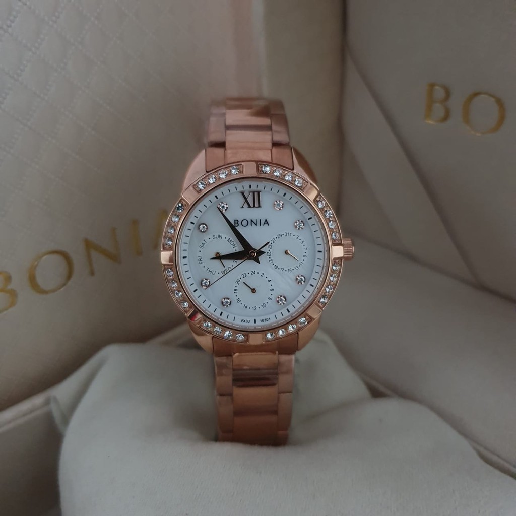 JAM TANGAN PRIA WANITA | RANTAI | KULIT | KARET | MURAH | Bonia 10301 Original