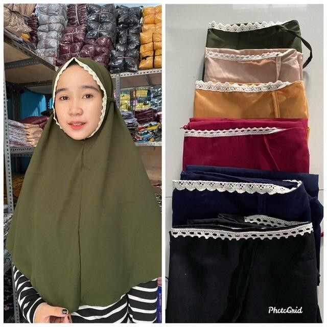 Alny Hijab - Jilbab bergo alazhar diamond / bergo Maryam renda non pet / bergo renda