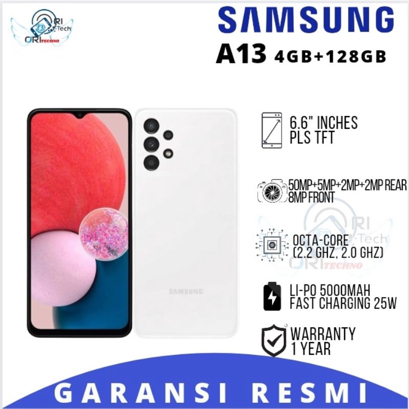 SAMSUNG GALAXY  M12 | A12 | A13 HP BARU ORIGINAL 100% GARANSI RESMI-A13 4/128 White