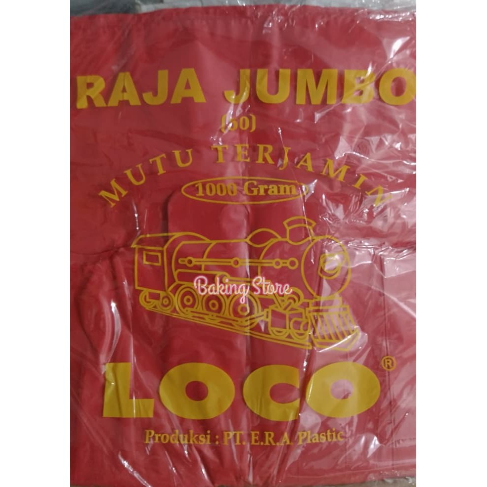 Kantong Plastik HD Loco Merah Ukuran 50