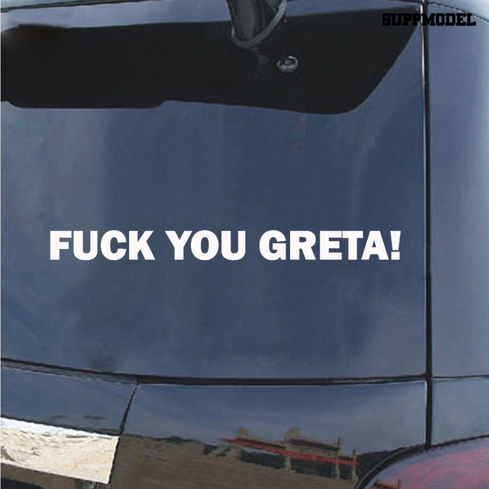 Stiker Tulisan Fuck You Greta Reflektif Untuk Dekorasi Mobil