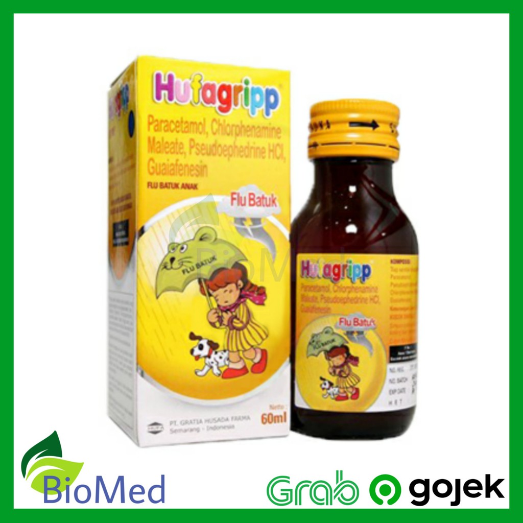 HUFAGRIPP BATUK FLU Kuning - Hufagrip Obat Demam Batuk Pilek Flu Anak