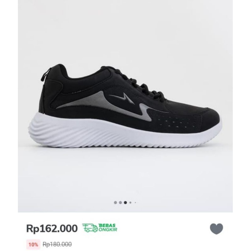 (JUAL RUGI) NEW ORIGINAL ANDO SEPATU HITAM PUTIH PRIA DEWASA