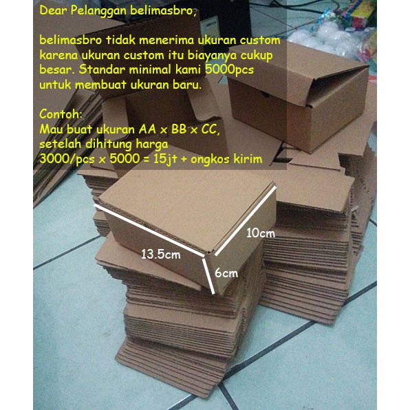 

BIG SALE Kardus Karton Box Boks Polos 13 5 x 10 x 6 Murah Diskon Berkualitas