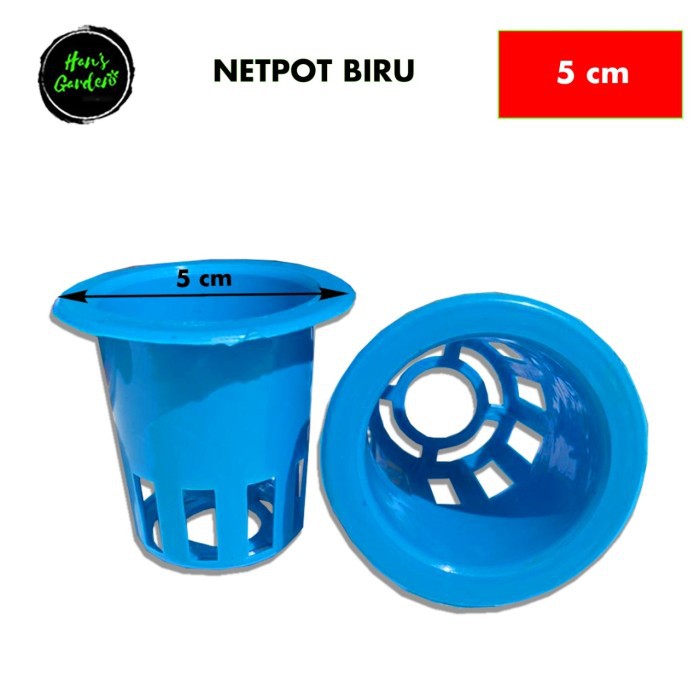 Netpot hidroponik 5 cm biru