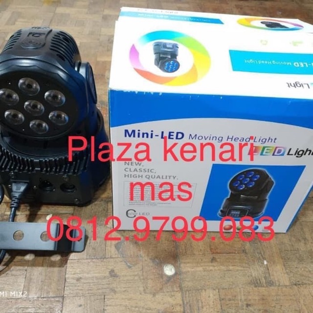 lampu disco mini led disco moving head light 7x10w rgb full color