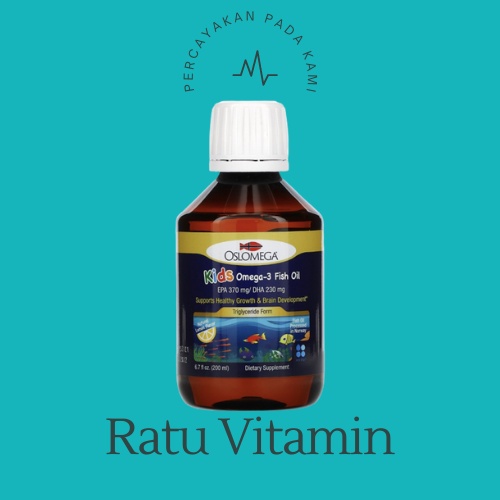 Oslomega Norwegian Kids Omega 3 Fish Oil Lemon Flavour 200ml