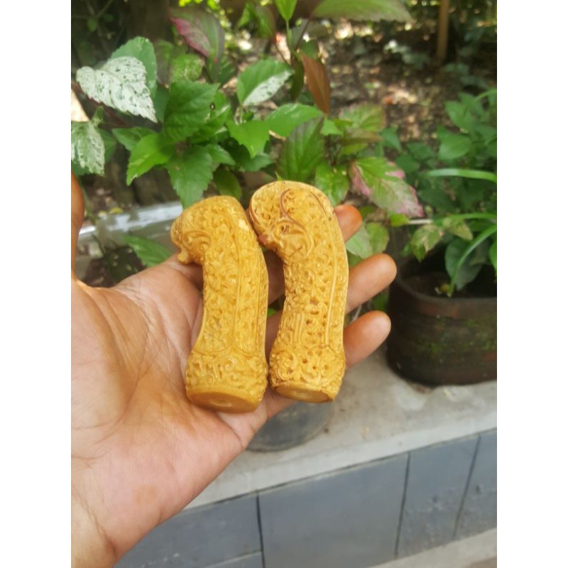 deder keris bahan tulang gagang keris handle keris