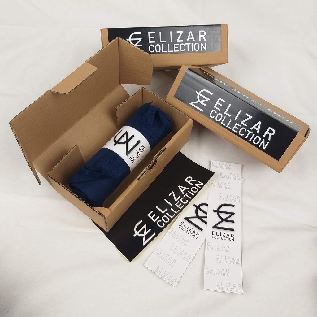 Saudia Fatwan Hijab Segi Empat Polos - Biru Dongker