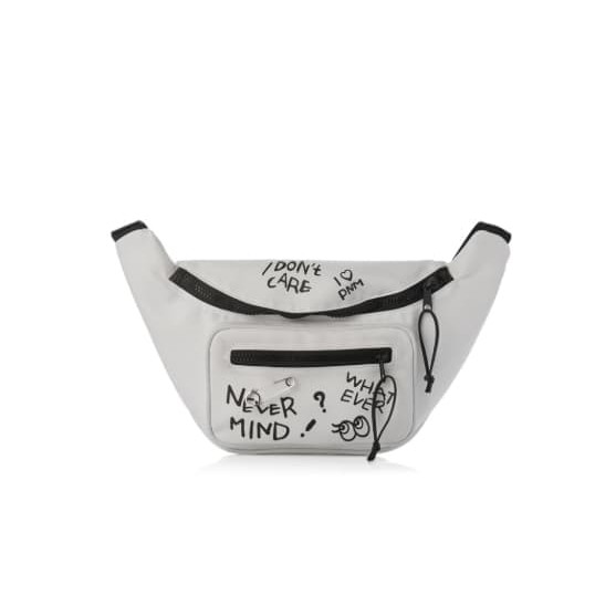 Diskon Playnomore Waist Bag Korea Original Tas Pinggang Wanita Branded Asli - Putih Termurah