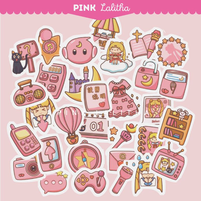 

31 pcs Sailormoon Stiker sticker lucu dekorasi untuk memo buku dan hiasan