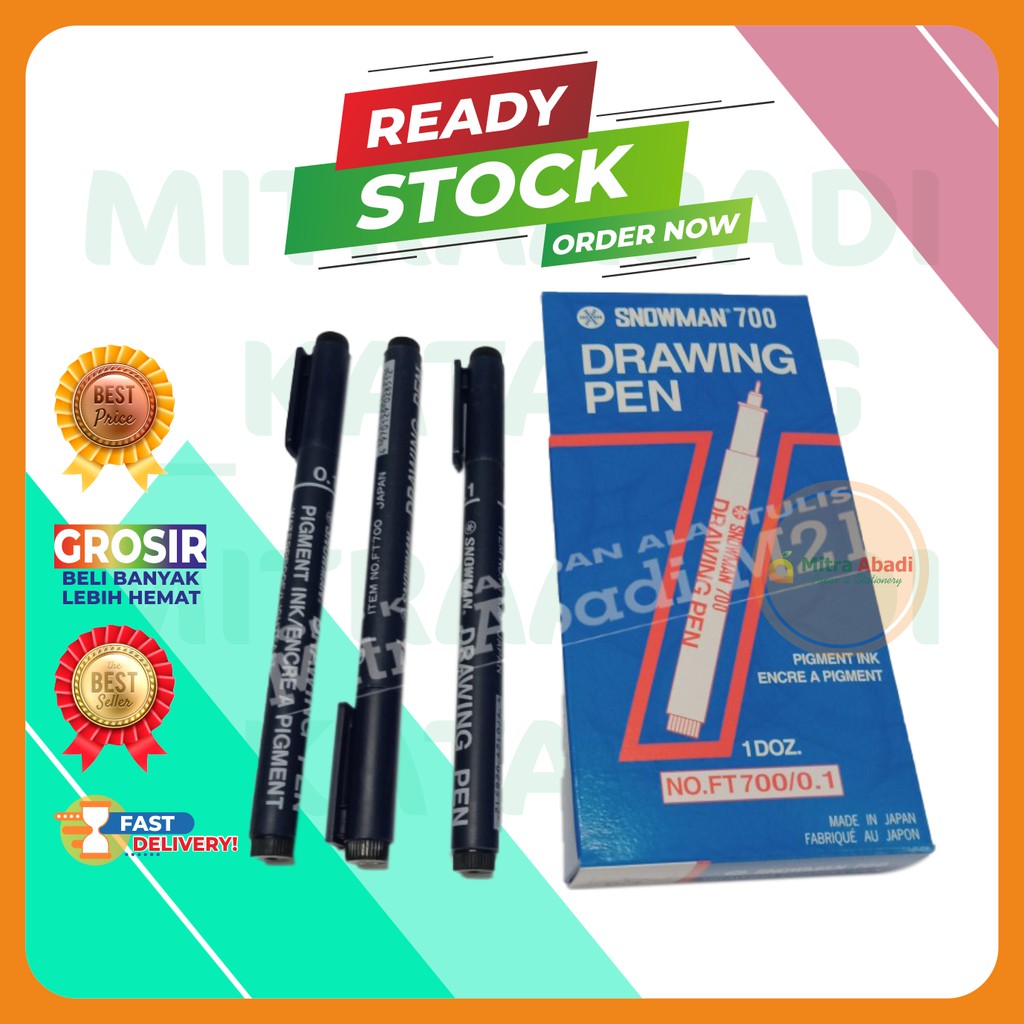

DRAWING PEN SNOWMAN PULPEN GAMBAR HITAM