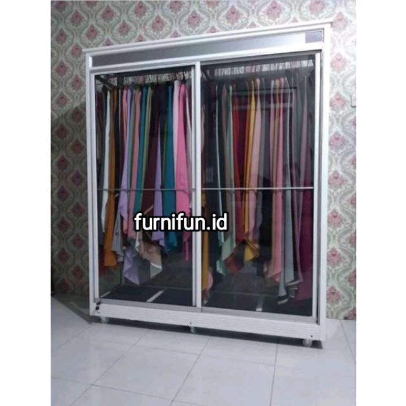 Lemari Gantung / Gamis Sliding / Lemari gantung kaca / Lemari Gantung Aluminium