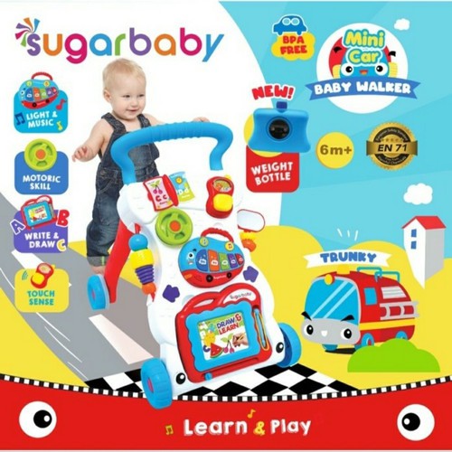 Sugar Baby Mini Car Baby Push Walker - Alat Belajar Jalan Bayi Sugar Baby