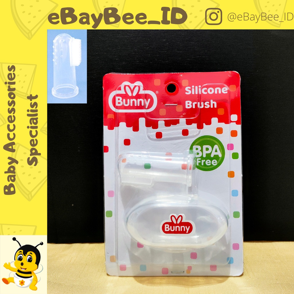 eBayBee_ID Lusty Bunny silicone brush | sikat lidah / sikat gigi jari