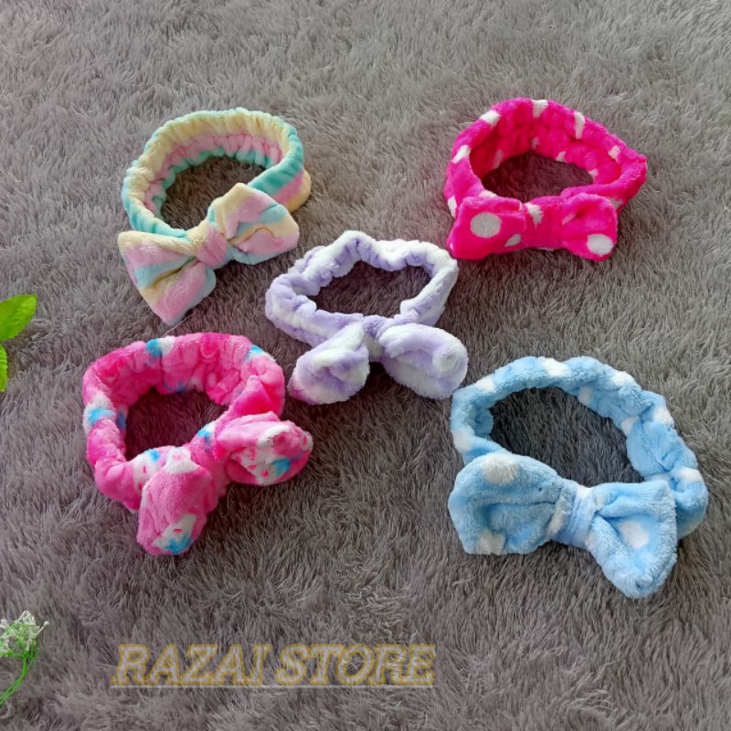 Bando Korea Rambut Dewasa/Anak Bandana Bando Motif Korea