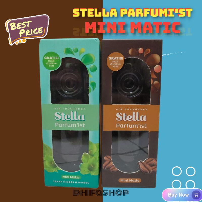 STELLA MINI MATIC PARFUM'IST - PENGHARUM RUANGAN (Caffee Latte &amp; Green Fantasy)