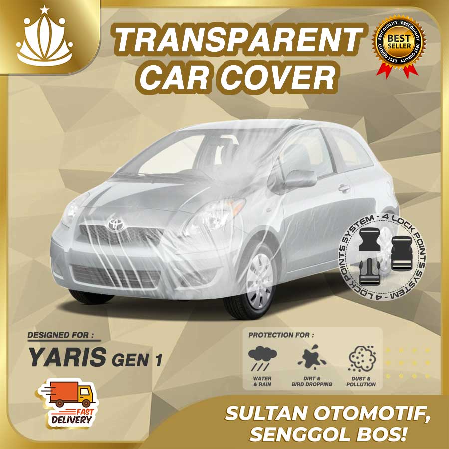 Body Cover Mobil Plastik TEBAL Yaris Bakpao Lama WATERPROOF