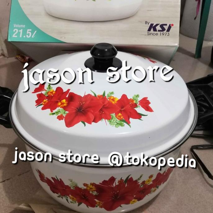 Panci Enamel Besar 40 Cm/Oriental Stock Pot Ideal 40 Cm Pe8278