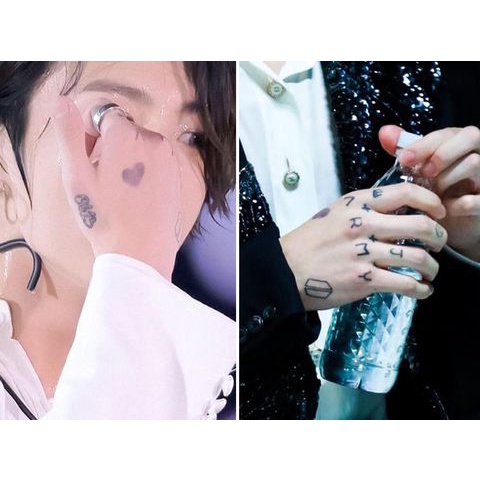 BTS JUNGKOOK TEMPORARY TATTOO (Tato Temporer Stiker Member ARMY NON-PERMANEN KPOP TATO)