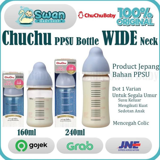 Menakjubkan Chuchu - Ppsu Baby Bottle Wide Neck / Botol Susu Chuchu - Wideneck 240Ml Diskon
