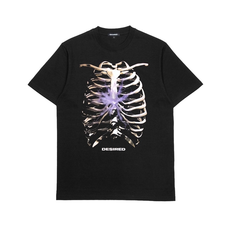 Desiredclub T-shirt - Rib Bone - Kaos Hitam