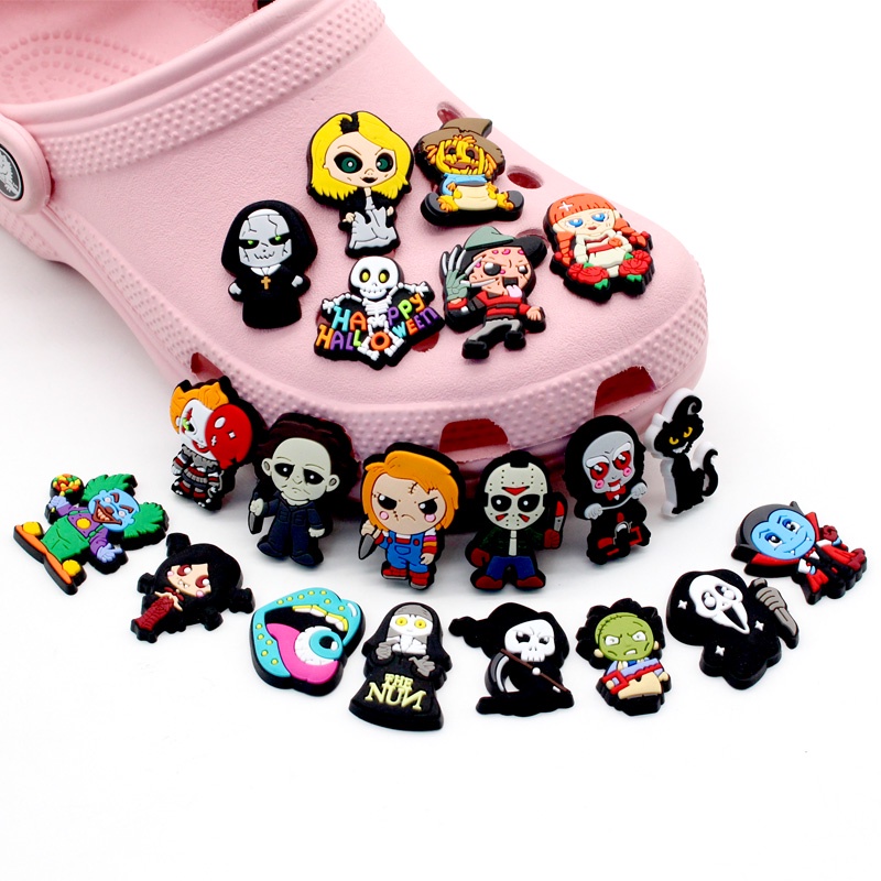 Baru Jibbitz Crocs halloween accessories Sandal shoe charms diy decorate Lubang Sepatu aksesoris sepatu