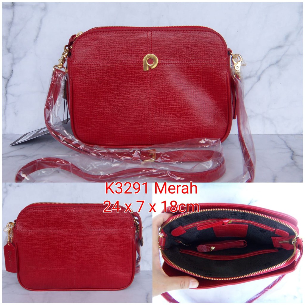 Tas Kulit Papillon Original K3291 Merah