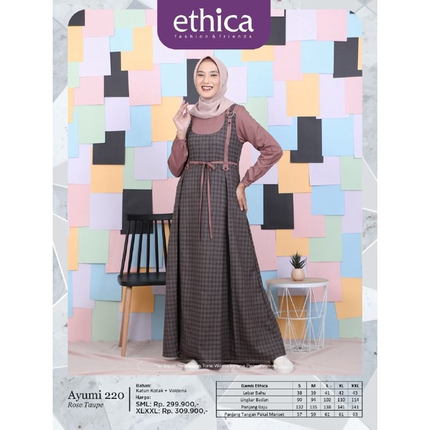 Gamis Wanita Ethica / Ayumi 220 Rose Taupe / Fashion Muslim