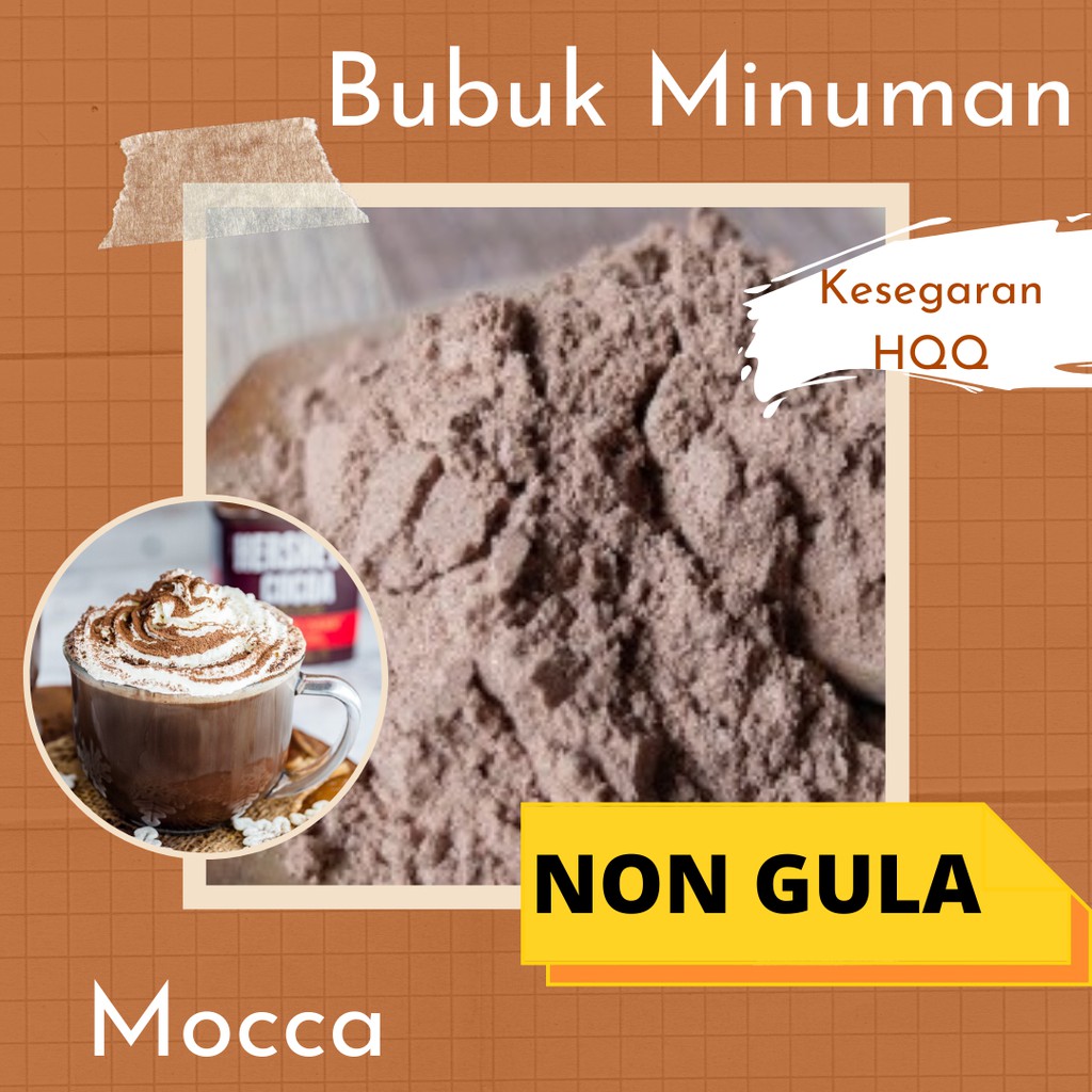 

Bubuk Minuman Premium Rasa Mocca NON GULA 1 Kg Serbuk Minuman Mocca Enak Murah Halal Terbaik