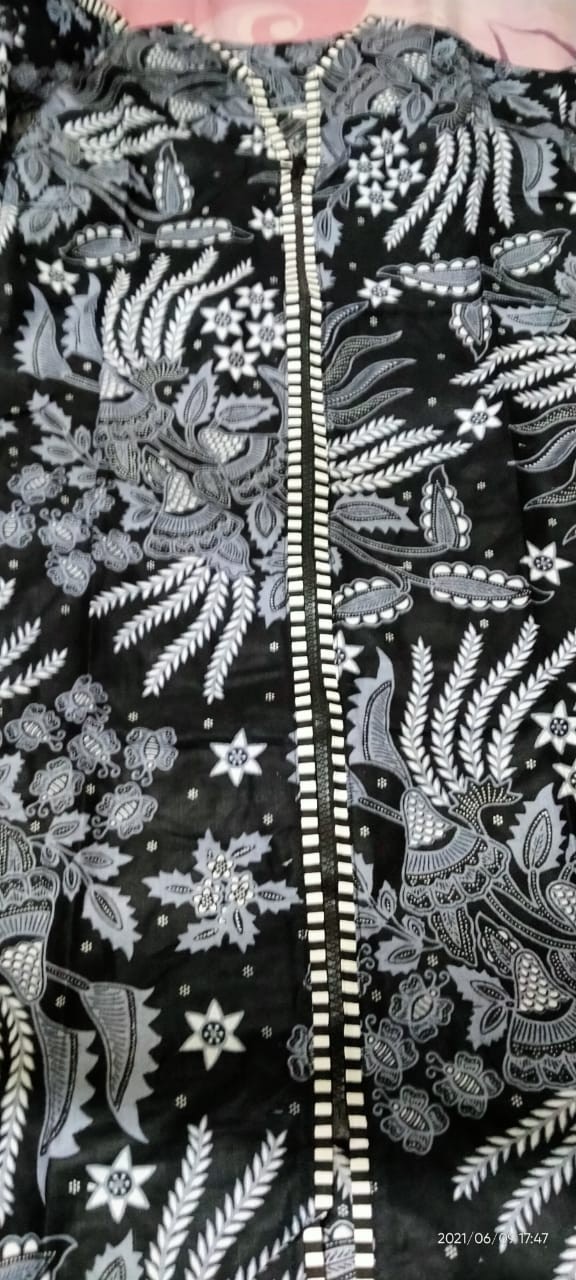 Baru Atasan Wanita Batik Tunik Ziper