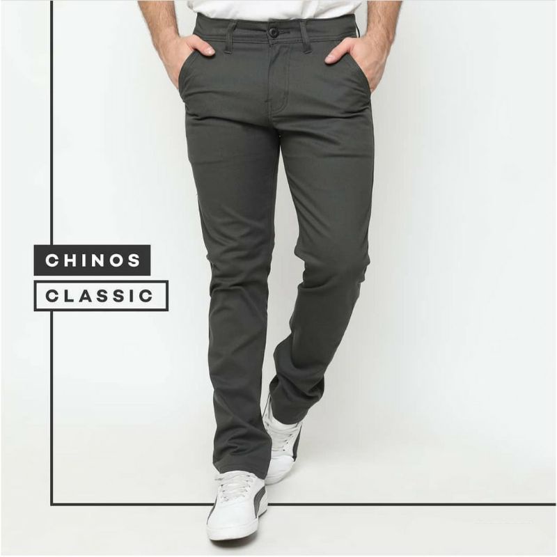 Celana Pria SLIMFIT Chinos Panjang Jumbo Size 33 - 44 Big Size Oversize Pria Kasual