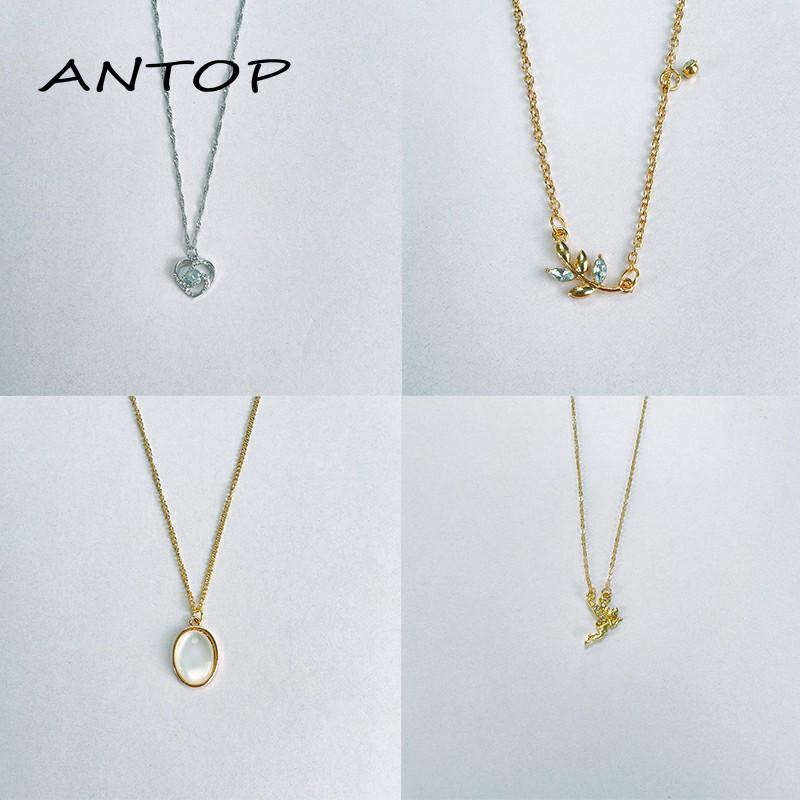 Kalung Rantai Liontin Kupukuputetesan Air Hias Zircon Untuk Wanita