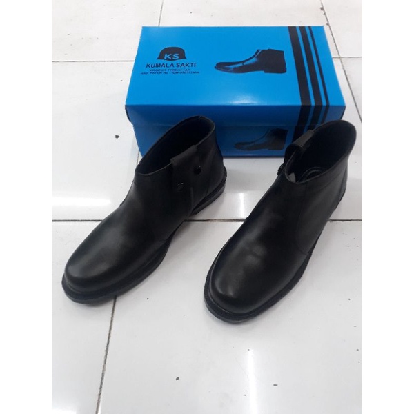 Sepatu PDH Sleting Dop Kulit Asli KS 035