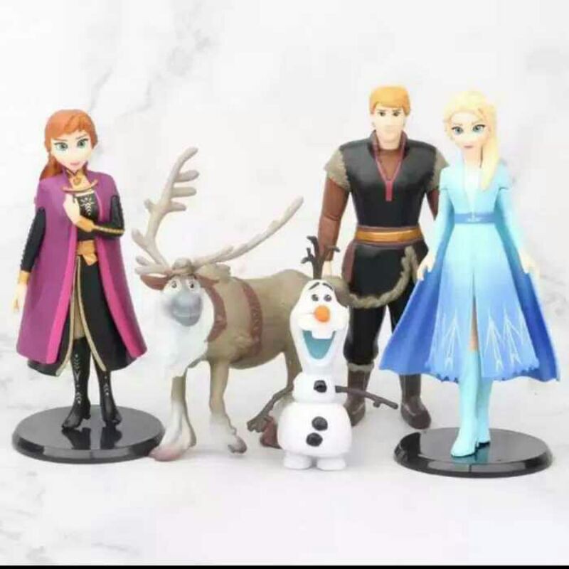Frozen 2 elsa,anna,kristoff,olaf figure set 5pcs
