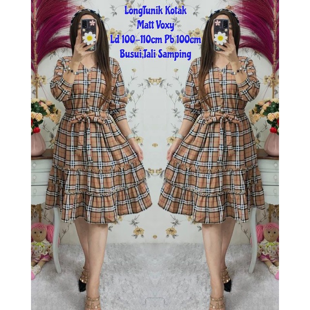 TUNIK KOTAK VOXY PREMIUM BUSUI REMPEL BAWAH TALI SAMPING / TUNIK KEKINIAN TERMURAH