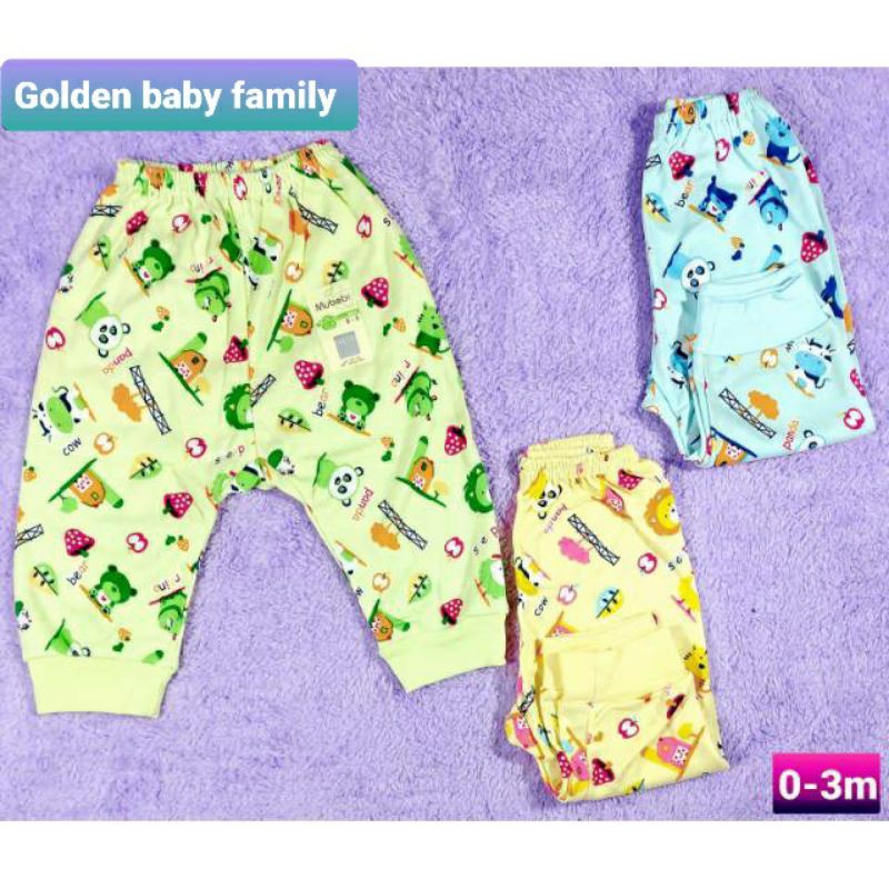 6 PCS KECIL Celana Panjang Newborn 0-3m