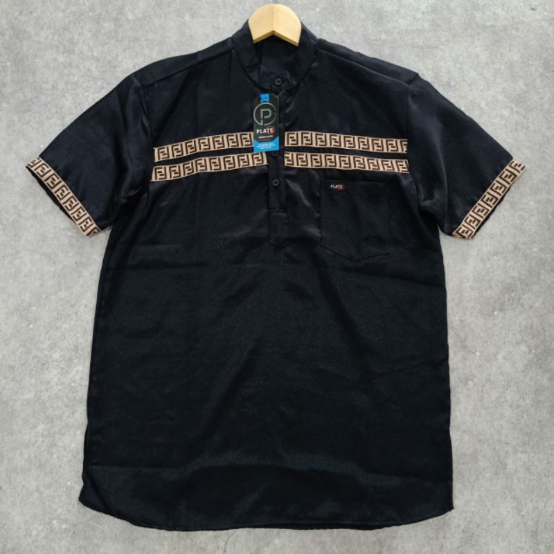 Kurta ff lengan pendek pria koko kurta lengan pendek