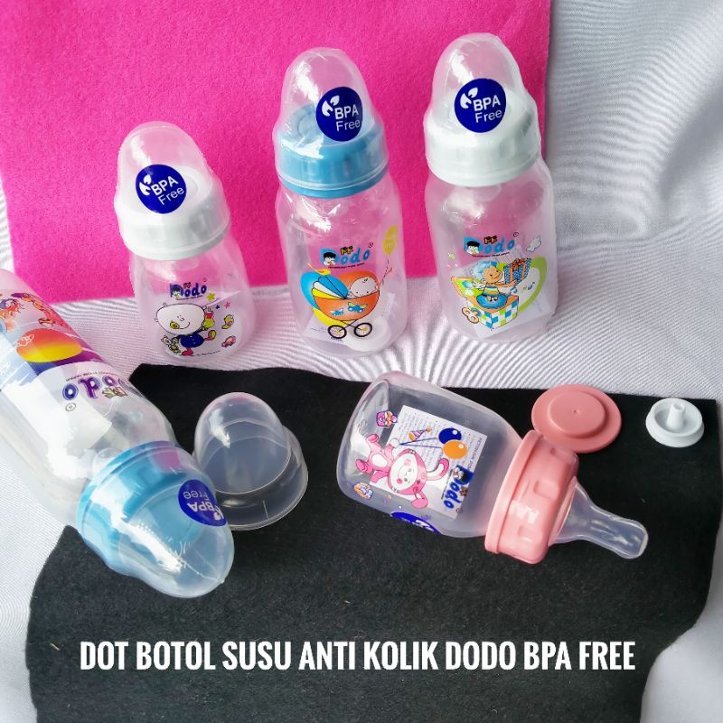Dodo Dot Bayi Botol Susu Dodot Anak Murah Karakter pp reguler neck 2oz 60ml 4oz 125ml 9oz 250ml Anti