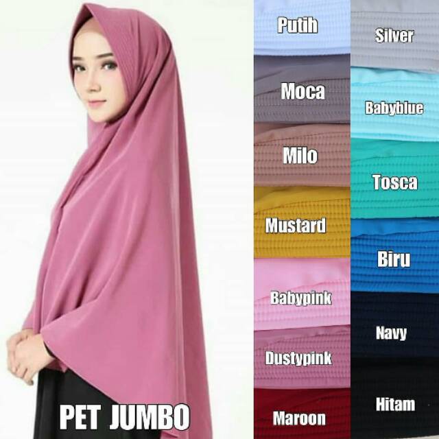 Khimar pet Jumbo BEST SELLER pinguin 75*100 SYARI / jilbab 