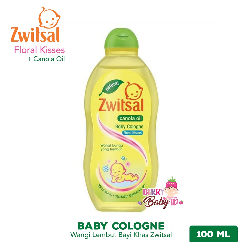 Zwitsal Classic Baby Cologne Floral Kisses 100 ml Parfum Bayi Anak Berry Mart