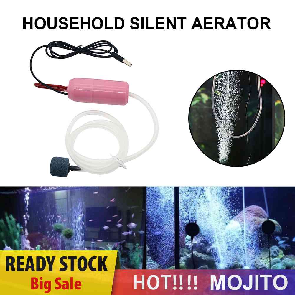 Aquarium Oxygen Air Pump Fish Tank USB Power Silent Air Compressor Aerator