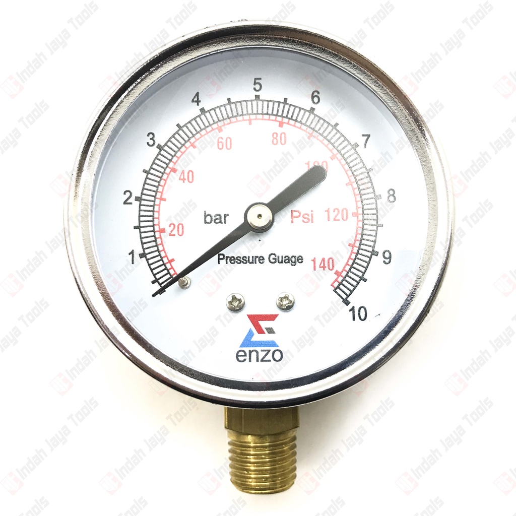 ENZO Manometer 10 16 25 Bar - Pressure Gauge Ukuran Angin Kompresor