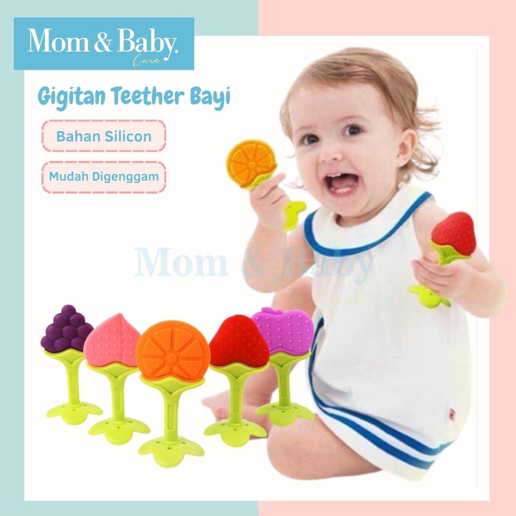 [IMPORT] - Baby Teether Buah Gigitan Bayi Silicone Teether Buah / Baby Fruit Teether / Mainan Gigi Bayi Silikon Bentuk Buah