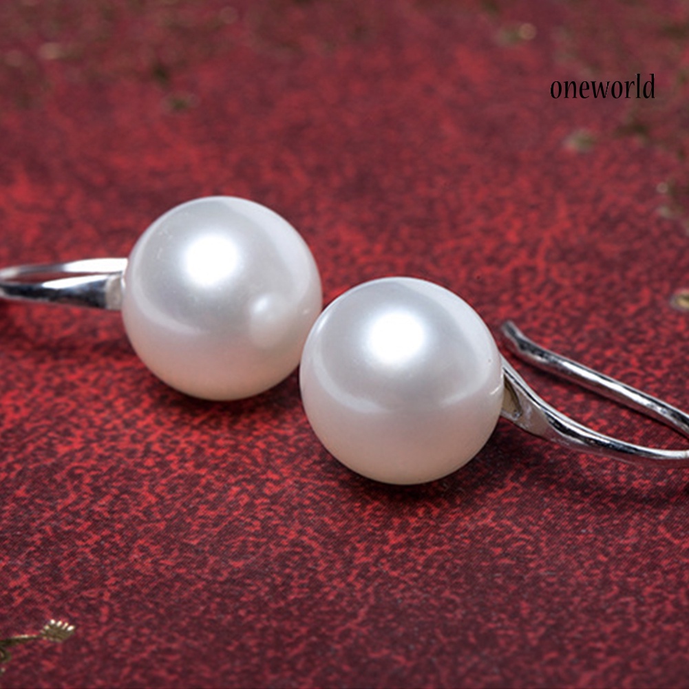 OW# Fashion Women Faux Pearl Mini Ear Hooks Earrings Party Statement Jewelry Gift