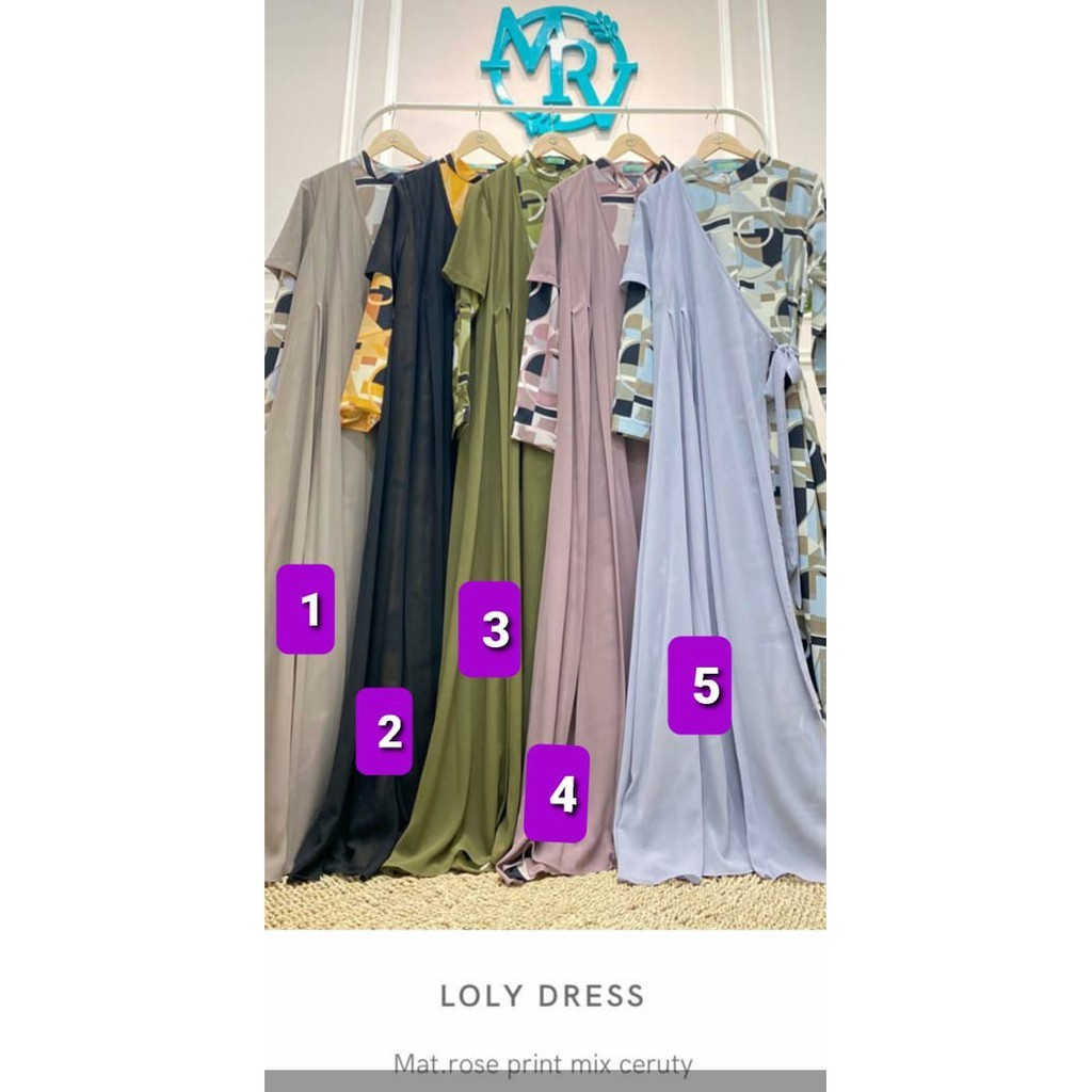 GAMIS WANITA TERBARU LOLY Dress by MAREVI Official ORI #54