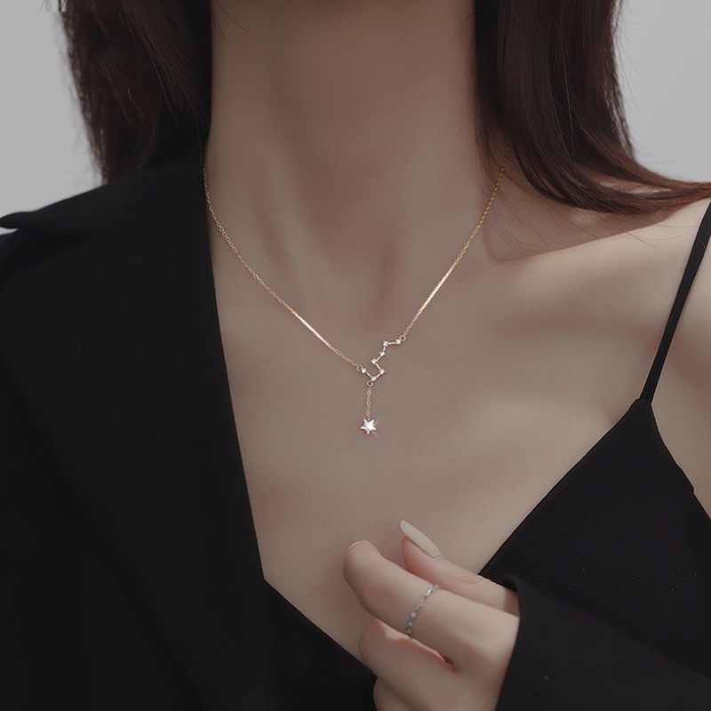 Kalung Gelang Liontin Bintang Bahan Alloy Lapis Emas Perak Untuk Wanita